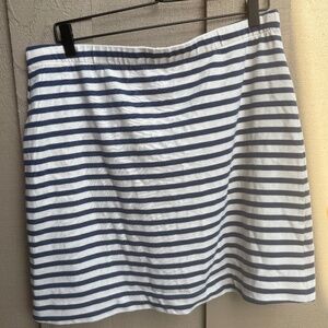 Three Dots Breton Exposed Zip Knit Mini Skirt Sz XL